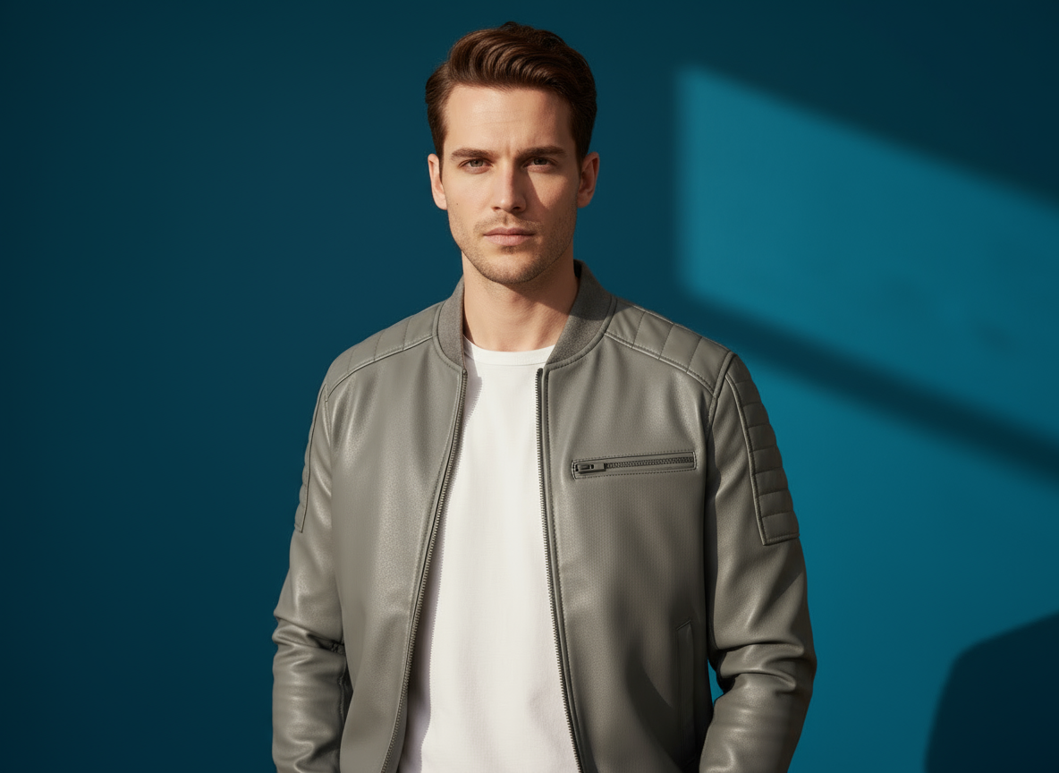 Fashion photo with eye-catching plain background