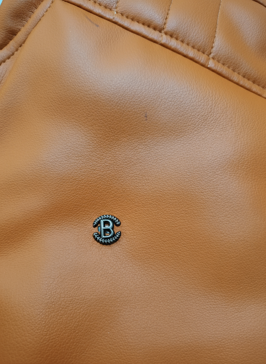 Mustard Orange Jacket Back with Logo